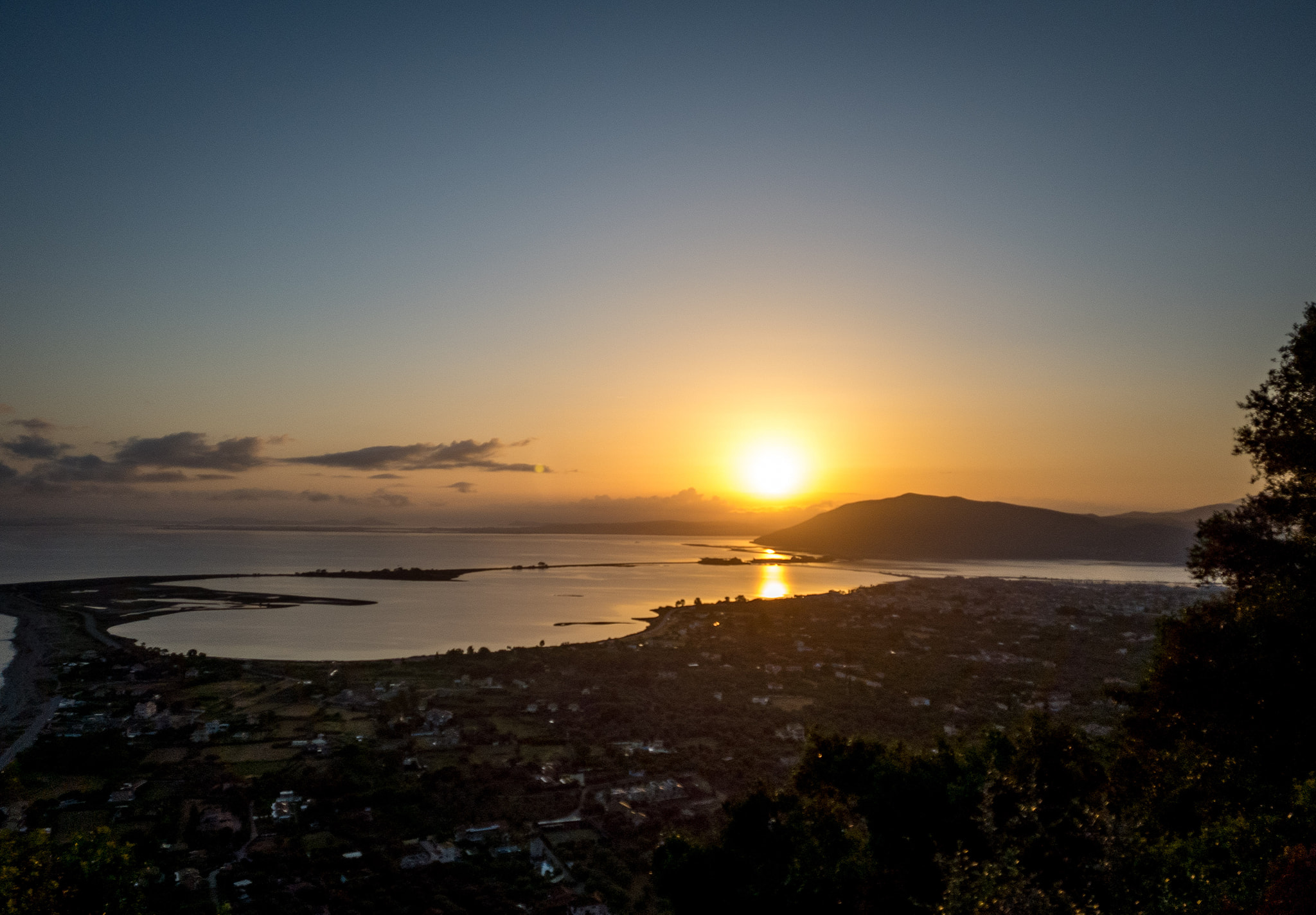 Sunset with channel view